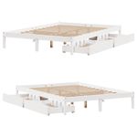Casa si Gradina - Mobilier - Paturi si accesorii - Paturi - Cadru de pat fara saltea, alb, 140x190 cm, lemn masiv de pin - Infinity.ro