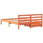 Casa si Gradina - Mobilier - Paturi si accesorii - Paturi - Cadru pat fara saltea, maro ceruit, 120x190 cm, lemn masiv pin - Infinity.ro