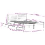 Casa si Gradina - Mobilier - Paturi si accesorii - Paturi - Cadru pat fara saltea, maro ceruit, 120x190 cm, lemn masiv pin - Infinity.ro