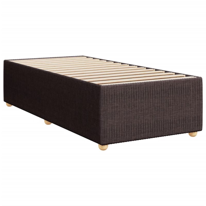 Casa si Gradina - Mobilier - Paturi si accesorii - Paturi - Pat box spring cu saltea, maro inchis, 80x200 cm, textil - Infinity.ro