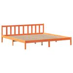 Casa si Gradina - Mobilier - Paturi si accesorii - Paturi - Cadru de pat fara saltea, maro ceruit 200x200 cm lemn masiv pin - Infinity.ro
