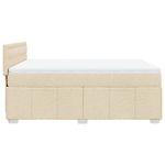 Casa si Gradina - Mobilier - Paturi si accesorii - Paturi - Pat box spring cu saltea, crem, 140x200 cm, textil - Infinity.ro