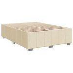 Casa si Gradina - Mobilier - Paturi si accesorii - Paturi - Pat box spring cu saltea, crem, 140x200 cm, textil - Infinity.ro