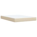 Casa si Gradina - Mobilier - Paturi si accesorii - Paturi - Pat box spring cu saltea, crem, 140x200 cm, textil - Infinity.ro