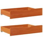 Casa si Gradina - Mobilier - Paturi si accesorii - Accesorii paturi - Sertare de pat 2 buc. 80x55x16 cm maro ceruit lemn masiv de pin - Infinity.ro