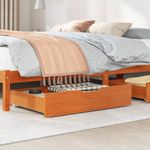 Casa si Gradina - Mobilier - Paturi si accesorii - Accesorii paturi - Sertare de pat 2 buc. 80x55x16 cm maro ceruit lemn masiv de pin - Infinity.ro