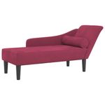 Casa si Gradina - Mobilier - Scaune si fotolii - Fotolii - Fotoliu sezlong cu perne, rosu vin, catifea - Infinity.ro