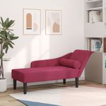Casa si Gradina - Mobilier - Scaune si fotolii - Fotolii - Fotoliu sezlong cu perne, rosu vin, catifea - Infinity.ro