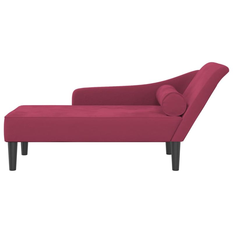 Casa si Gradina - Mobilier - Scaune si fotolii - Fotolii - Fotoliu sezlong cu perne, rosu vin, catifea - Infinity.ro