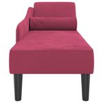 Casa si Gradina - Mobilier - Scaune si fotolii - Fotolii - Fotoliu sezlong cu perne, rosu vin, catifea - Infinity.ro