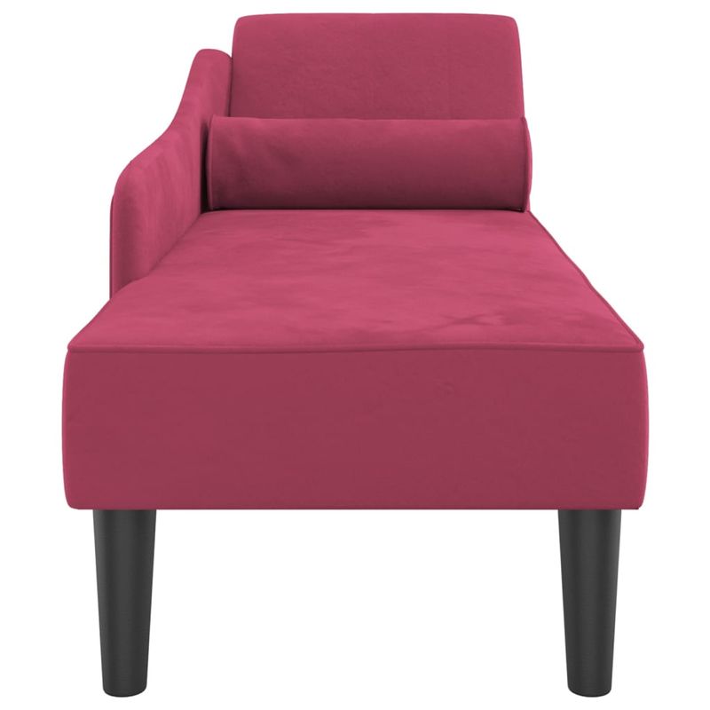 Casa si Gradina - Mobilier - Scaune si fotolii - Fotolii - Fotoliu sezlong cu perne, rosu vin, catifea - Infinity.ro