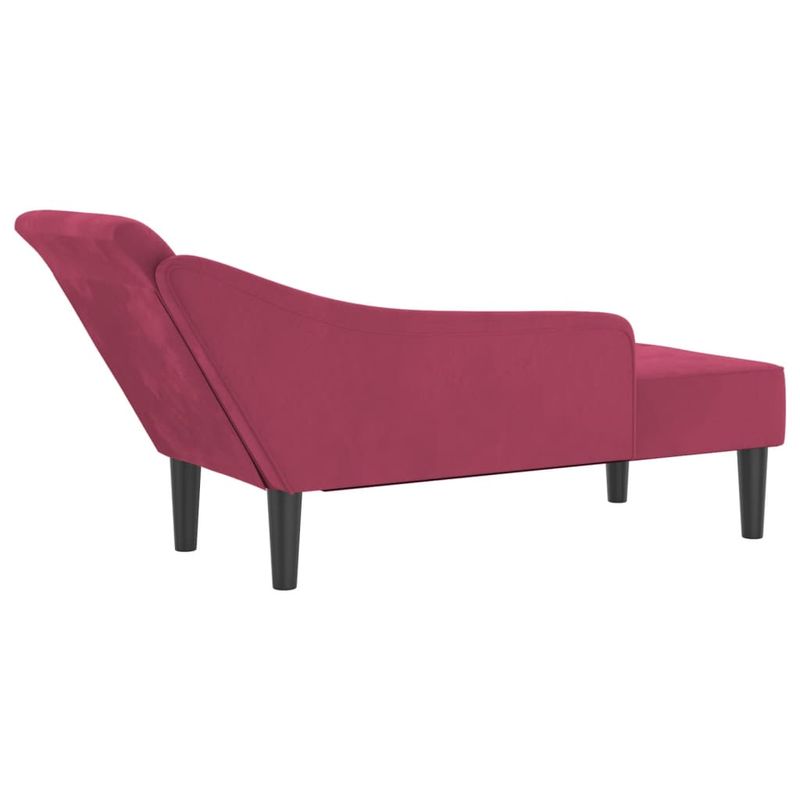 Casa si Gradina - Mobilier - Scaune si fotolii - Fotolii - Fotoliu sezlong cu perne, rosu vin, catifea - Infinity.ro