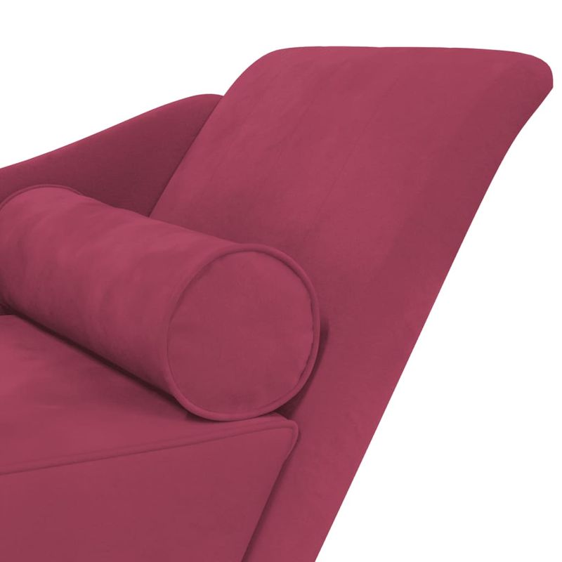 Casa si Gradina - Mobilier - Scaune si fotolii - Fotolii - Fotoliu sezlong cu perne, rosu vin, catifea - Infinity.ro
