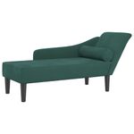 Casa si Gradina - Mobilier - Scaune si fotolii - Fotolii - Fotoliu sezlong cu perne, verde inchis, catifea - Infinity.ro
