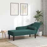 Casa si Gradina - Mobilier - Scaune si fotolii - Fotolii - Fotoliu sezlong cu perne, verde inchis, catifea - Infinity.ro