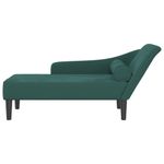 Casa si Gradina - Mobilier - Scaune si fotolii - Fotolii - Fotoliu sezlong cu perne, verde inchis, catifea - Infinity.ro