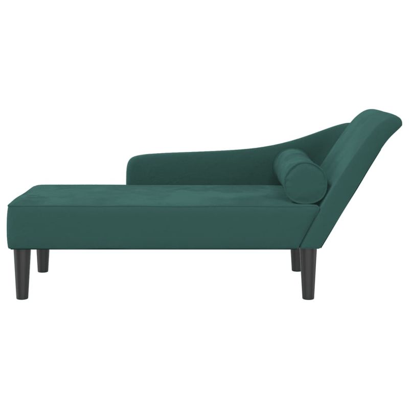 Casa si Gradina - Mobilier - Scaune si fotolii - Fotolii - Fotoliu sezlong cu perne, verde inchis, catifea - Infinity.ro
