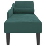 Casa si Gradina - Mobilier - Scaune si fotolii - Fotolii - Fotoliu sezlong cu perne, verde inchis, catifea - Infinity.ro