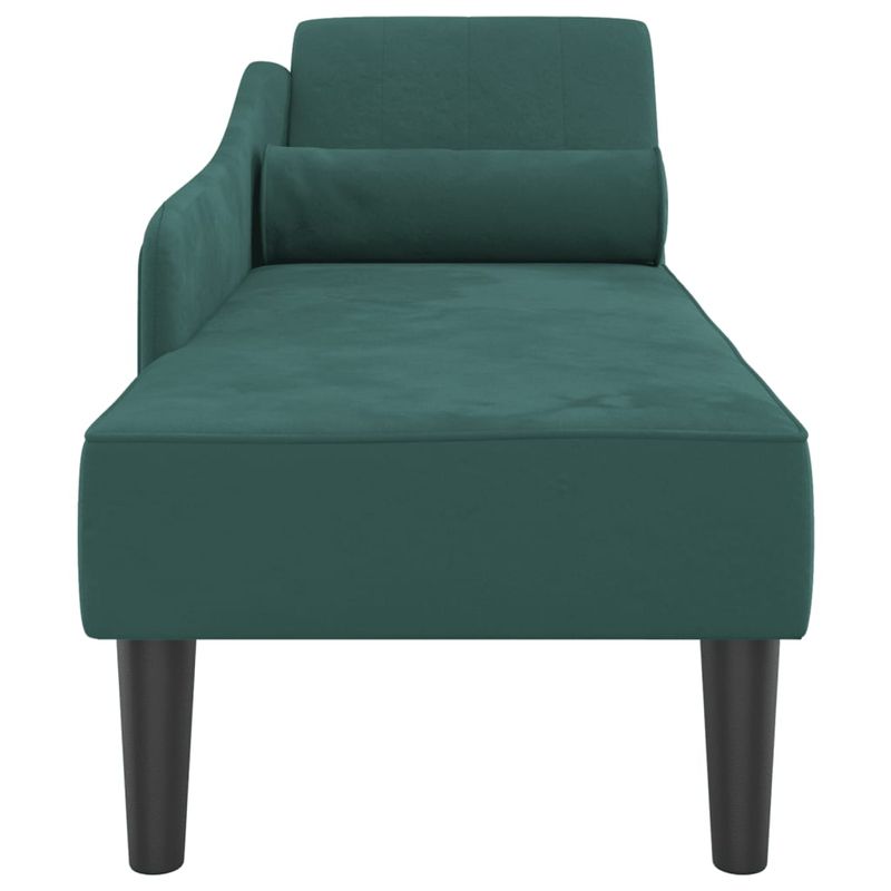 Casa si Gradina - Mobilier - Scaune si fotolii - Fotolii - Fotoliu sezlong cu perne, verde inchis, catifea - Infinity.ro