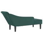 Casa si Gradina - Mobilier - Scaune si fotolii - Fotolii - Fotoliu sezlong cu perne, verde inchis, catifea - Infinity.ro