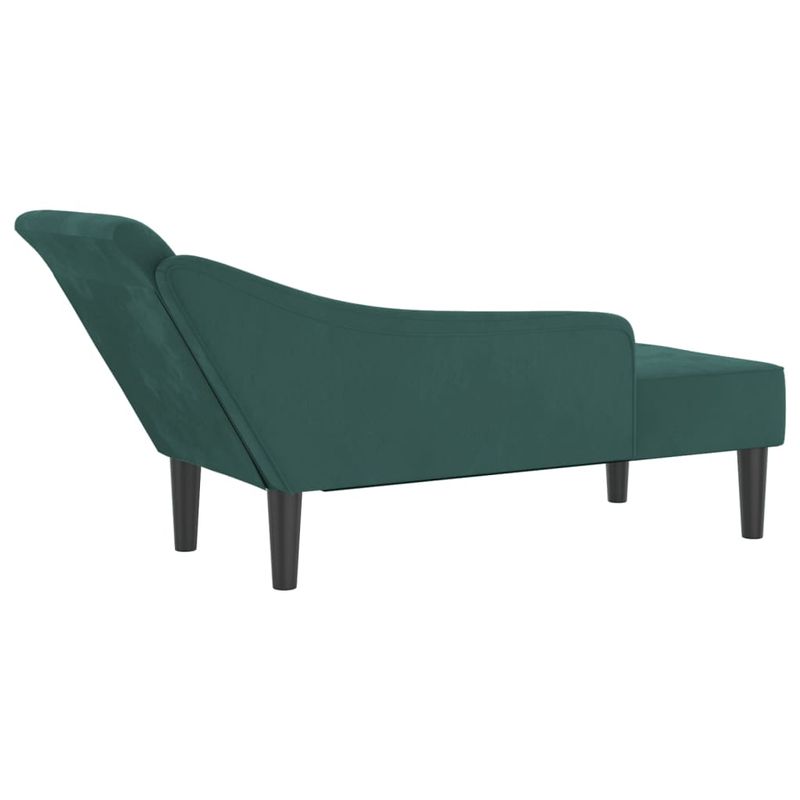 Casa si Gradina - Mobilier - Scaune si fotolii - Fotolii - Fotoliu sezlong cu perne, verde inchis, catifea - Infinity.ro