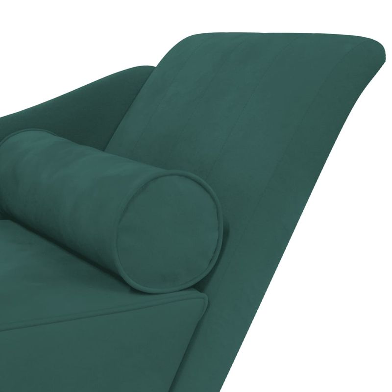 Casa si Gradina - Mobilier - Scaune si fotolii - Fotolii - Fotoliu sezlong cu perne, verde inchis, catifea - Infinity.ro