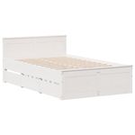 Casa si Gradina - Mobilier - Paturi si accesorii - Paturi - Cadru pat fara saltea/cu tablie, alb, 120x190cm, lemn masiv pin - Infinity.ro