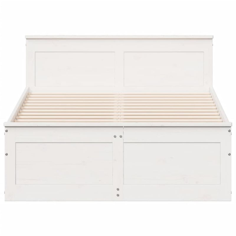 Casa si Gradina - Mobilier - Paturi si accesorii - Paturi - Cadru pat fara saltea/cu tablie, alb, 120x190cm, lemn masiv pin - Infinity.ro