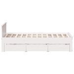 Casa si Gradina - Mobilier - Paturi si accesorii - Paturi - Cadru pat fara saltea/cu tablie, alb, 120x190cm, lemn masiv pin - Infinity.ro
