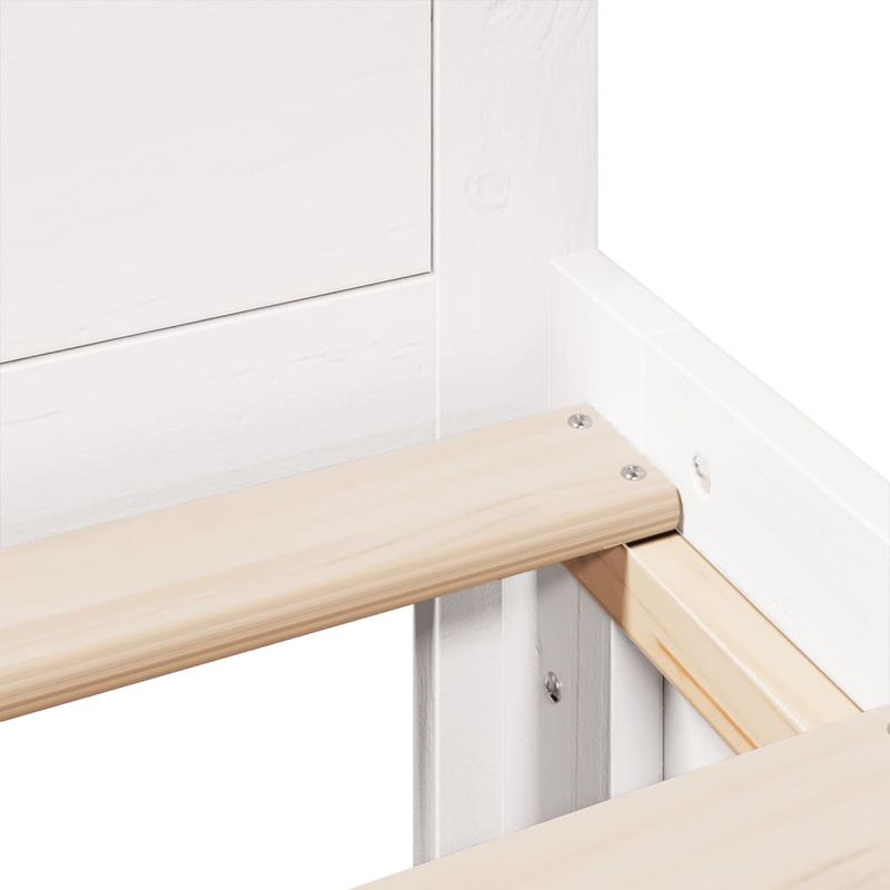 Casa si Gradina - Mobilier - Paturi si accesorii - Paturi - Cadru pat fara saltea/cu tablie, alb, 120x190cm, lemn masiv pin - Infinity.ro