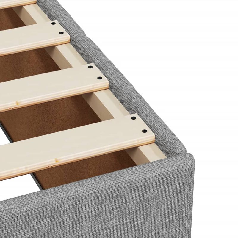 Casa si Gradina - Mobilier - Paturi si accesorii - Paturi - Pat box spring cu saltea, gri deschis, 140x190 cm, textil - Infinity.ro
