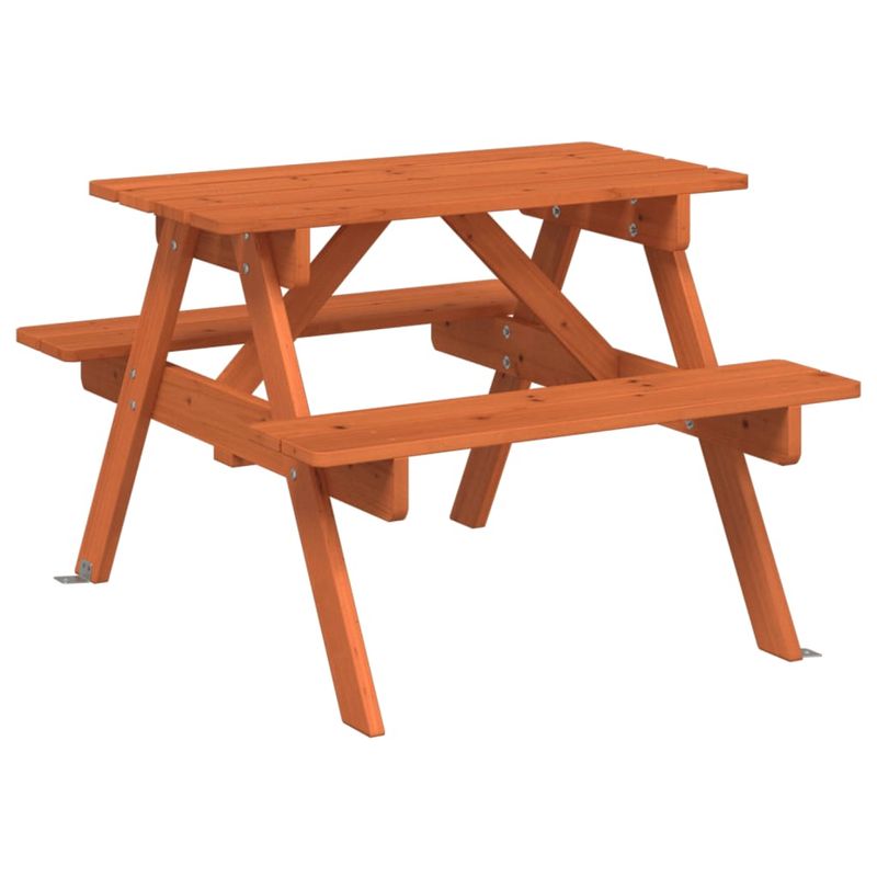 Casa si Gradina - Gradina si terasa - Mobilier exterior - Mese gradina - Masa de picnic pentru 4 copii, cu umbrela, lemn masiv brad - Infinity.ro