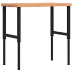 Casa si Gradina - Constructii - Scule de mana si unelte - Mese si bancuri de lucru - Banc de lucru 100x60x(73-99,5) cm lemn masiv fag dreptunghiular, maro închis și negru - Infinity.ro