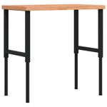 Casa si Gradina - Constructii - Scule de mana si unelte - Mese si bancuri de lucru - Banc de lucru 100x60x(73-99,5) cm lemn masiv fag dreptunghiular, maro închis și negru - Infinity.ro