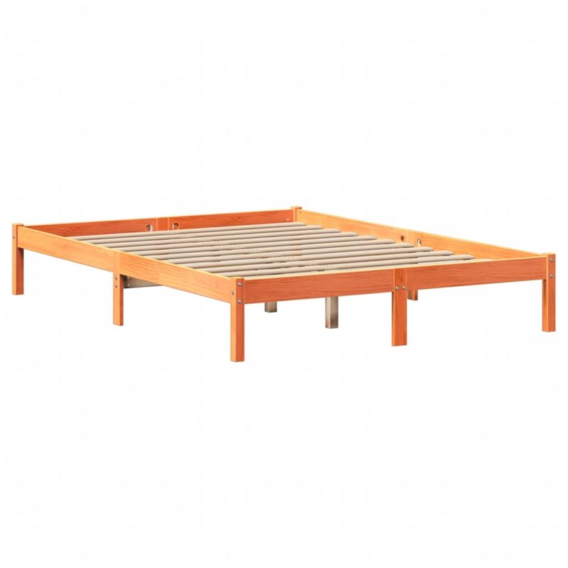 Casa si Gradina - Mobilier - Paturi si accesorii - Paturi - Cadru de pat fara saltea, maro ceruit 150x200 cm lemn masiv pin - Infinity.ro