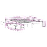 Casa si Gradina - Mobilier - Paturi si accesorii - Paturi - Cadru de pat fara saltea, maro ceruit 150x200 cm lemn masiv pin - Infinity.ro