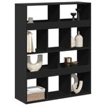 Casa si Gradina - Mobilier - Biblioteci si rafturi - Biblioteci - Separator de camera, negru, 100x33x125,5 cm, lemn prelucrat - Infinity.ro