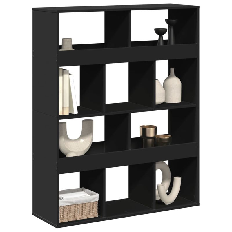 Casa si Gradina - Mobilier - Biblioteci si rafturi - Biblioteci - Separator de camera, negru, 100x33x125,5 cm, lemn prelucrat - Infinity.ro