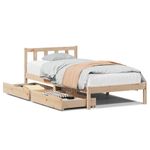 Casa si Gradina - Mobilier - Paturi si accesorii - Paturi - Cadru de pat fara saltea, 90x200 cm, lemn masiv pin - Infinity.ro