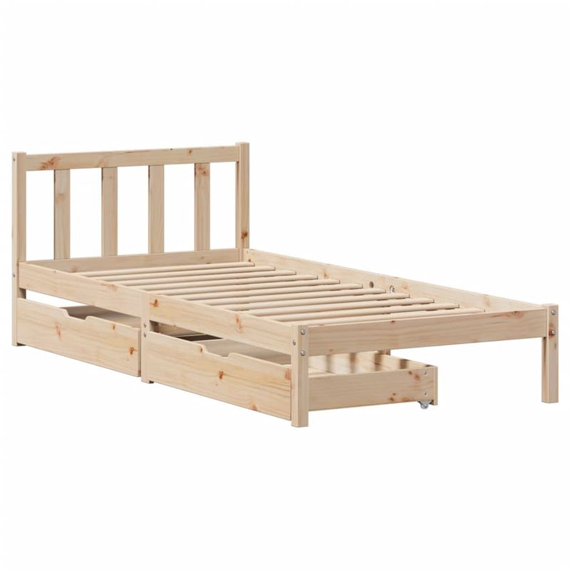 Casa si Gradina - Mobilier - Paturi si accesorii - Paturi - Cadru de pat fara saltea, 90x200 cm, lemn masiv pin - Infinity.ro