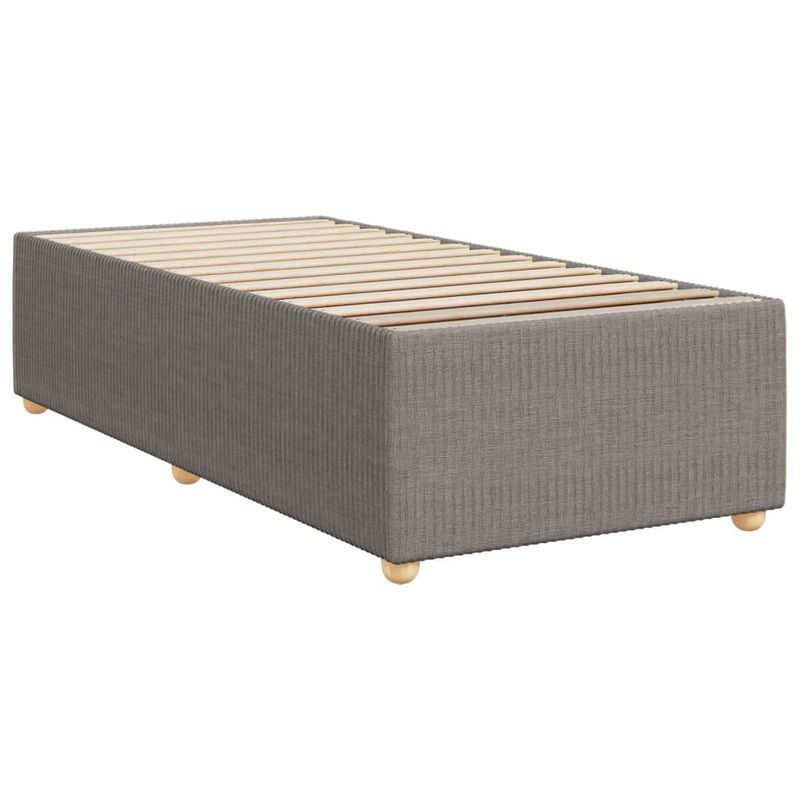 Casa si Gradina - Mobilier - Paturi si accesorii - Paturi - Pat box spring cu saltea, gri taupe, 90x190 cm, textil - Infinity.ro