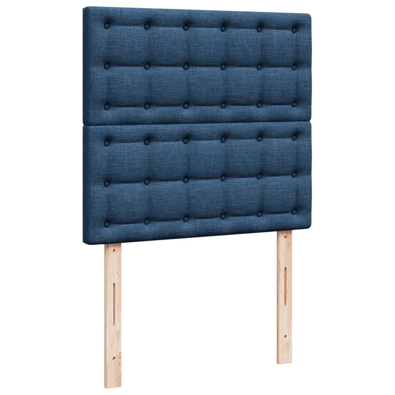 Casa si Gradina - Mobilier - Paturi si accesorii - Paturi - Pat box spring cu saltea, albastru, 80x200 cm, textil - Infinity.ro