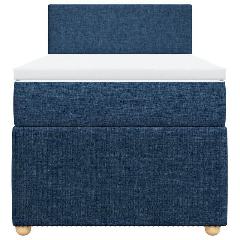 Casa si Gradina - Mobilier - Paturi si accesorii - Paturi - Pat box spring cu saltea, albastru, 80x200 cm, textil - Infinity.ro