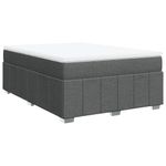 Casa si Gradina - Mobilier - Paturi si accesorii - Paturi - Pat box spring cu saltea, gri inchis, 140x190 cm, textil - Infinity.ro