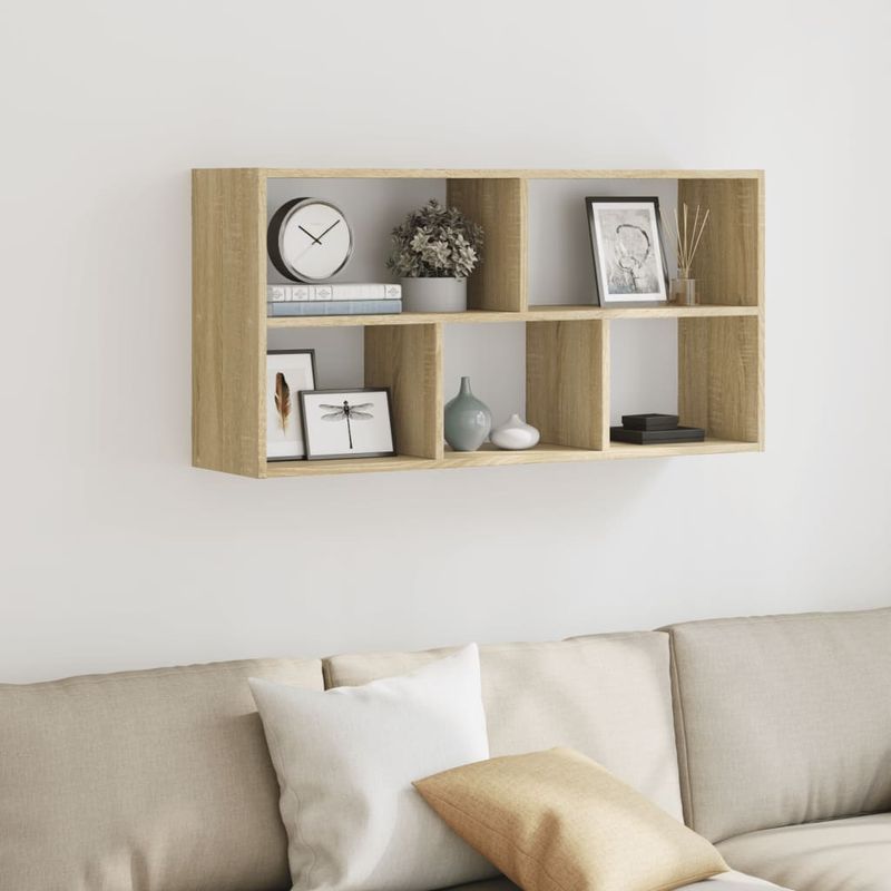 Casa si Gradina - Mobilier - Biblioteci si rafturi - Rafturi - Raft de perete, stejar sonoma, 100x25x50 cm, lemn prelucrat - Infinity.ro