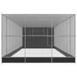 Petshop - Accesorii petshop - Culcusuri si custi - Tarcuri si colivii - Voliera de pasari cu extensie, argintiu, 1118x303x216 cm, otel - Infinity.ro
