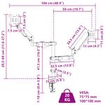 TV, Audio-Video si Foto - Accesorii TV si audio - Suporturi TV - Brat monitor dublu pentru ecran max. 27 inch VESA 75/100mm 20kg - Infinity.ro