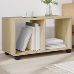 Casa si Gradina - Mobilier - Mobilier baie - Comode baie - Dulap cu roti, stejar sonoma, 72x33x42,5 cm, lemn prelucrat - Infinity.ro