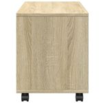 Casa si Gradina - Mobilier - Mobilier baie - Comode baie - Dulap cu roti, stejar sonoma, 72x33x42,5 cm, lemn prelucrat - Infinity.ro