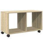 Casa si Gradina - Mobilier - Mobilier baie - Comode baie - Dulap cu roti, stejar sonoma, 72x33x42,5 cm, lemn prelucrat - Infinity.ro